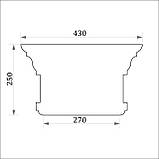 Капітель пілястри для фасаду, фасадна капітель ФКП 4 (h 250 мм), фото 2