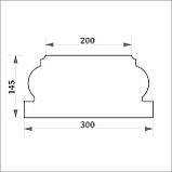 База пілястри для фасаду, фасадна база пілястри ФБП 1 кутова (h 145 мм), фото 2