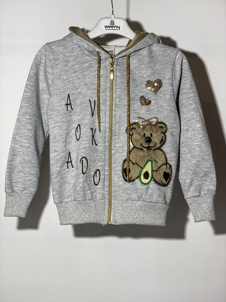 Кофта тепла для дівчинки Narmini 7226 92 см Сірий, фото 1