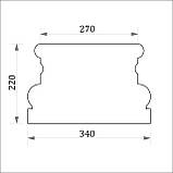 База пілястри для фасаду, фасадна база пілястри ФБП 3 кутова (h 220 мм), фото 2