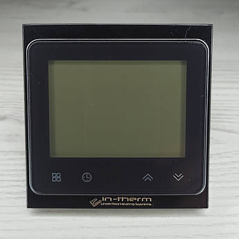 Терморегулятор програмований IN-THERM PWT 002 Wi-Fi (чорний), сенсорний програматор для теплої підлоги