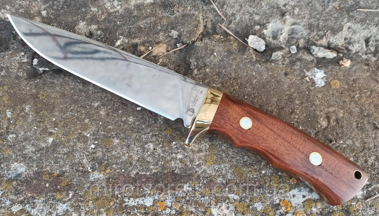 Ніж екскладний Finland, фултанг 7Cr13MoV, дерево\латунь,, фото 1
