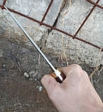 Уцінка. Ніж нескладний Finland, фултанг 7Cr13MoV, дерево\латунь,, фото 5