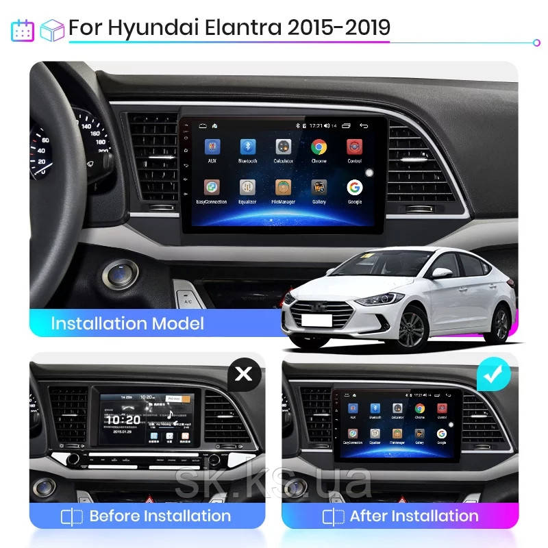 Junsun 4G Android магнітола для hyundai Elantra 2015 2016 2017 2018 2019 wifi
