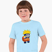 Детская футболка для мальчиков Амонг Ас Наруто красная 104, Голубой