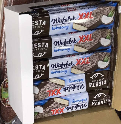Вафли в Шоколаде Fiesta XXL Kokosowy Кокосовые 50 г Польша, цена 18.89 ...