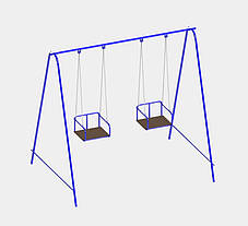 Гойдалки двомісні на ланцюгах, для всієї сім'ї., фото 2