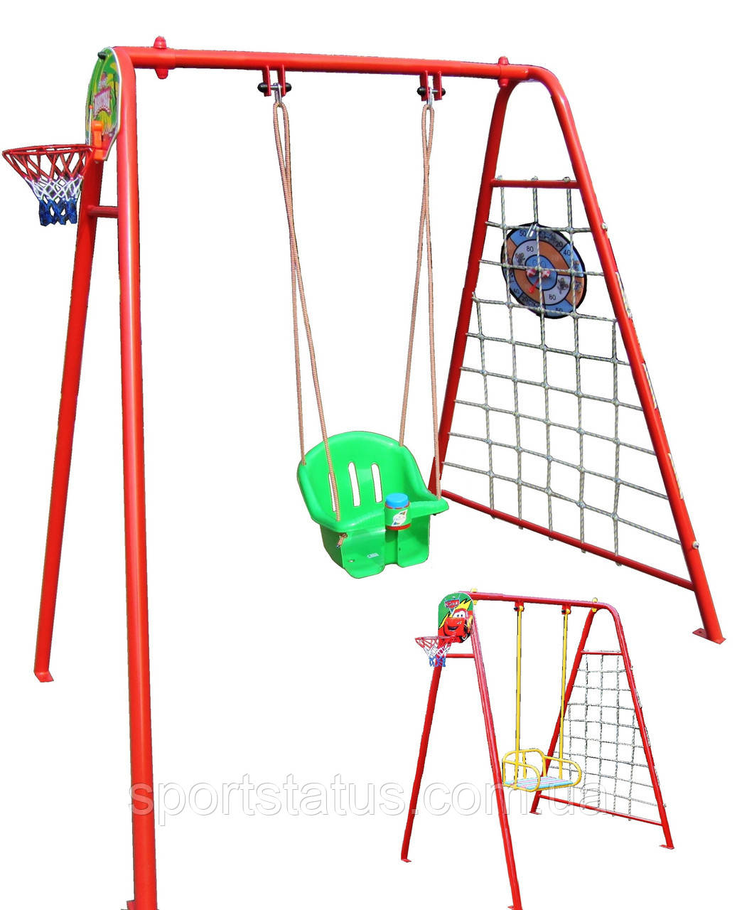 Дитячі гойдалки 4 в 1. Два сидіння.