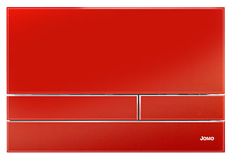 Червона глянцева скляна кнопка змиву серії Exclusive для інсталяцій Werit