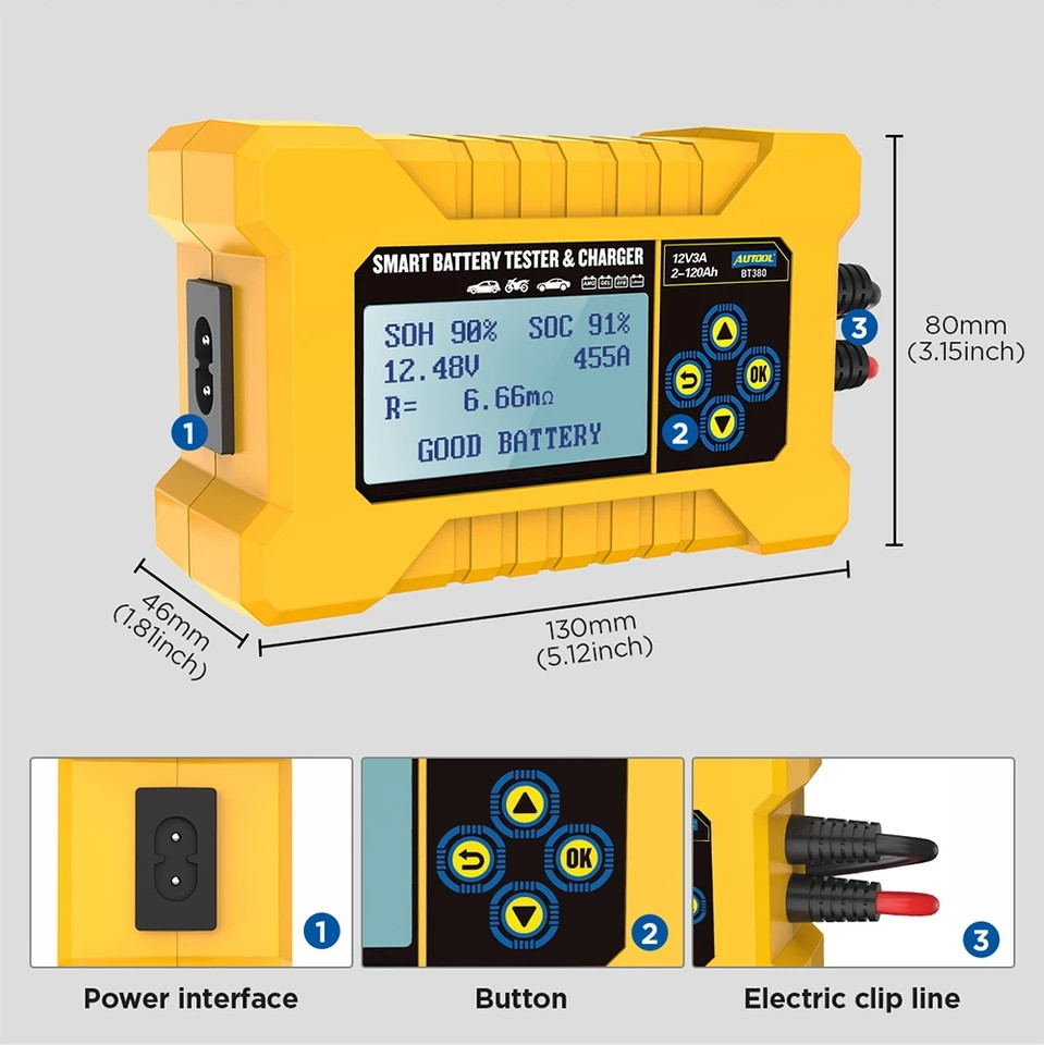 Автоматичне ЗУ Lancol CAT100 Bluetooth 12V 3A для автомобільних акб, тестування (додаток Batery test)