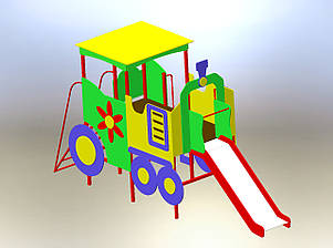 Дитяча гірка для вулиці Паровоз, фото 2