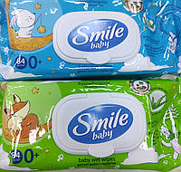 Вологі cepветки дитячі Smile 84шт з алоє