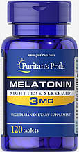 Мелатонін 3 мг, 120 таб Puritan's Pride США