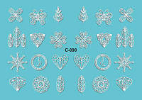 Водный Слайдер дизайн фото дизайн для ногтей с яркой печатью комби узоры