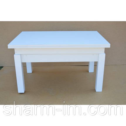 Розкладний стіл-трансформер журнально-гостевий — Колір Білий, фото 2