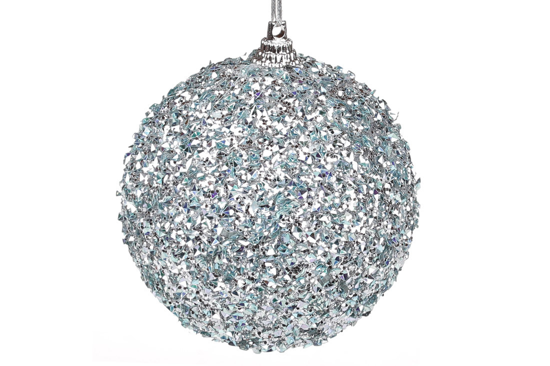 Набір шарів 8 см, цвет - морозний голубий