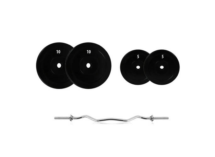 Штанга наборная разборная с изогнутым W образным грифом 36 кг (ID ...