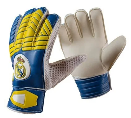 Воротарські рукавички Latex Foam REAL MADRID, розмір 7, жовто-сині, RM7