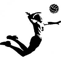 Вінілова наклейка на автомобіль - Волейболіст | Volleyball v6