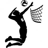 Вінілова наклейка на автомобіль - Волейболіст | Volleyball v5