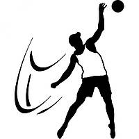 Вінілова наклейка на автомобіль - Волейболіст | Volleyball v4