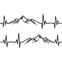 Набір вінілових наклейок на автомобіль - Пульс Гір v2 (2шт)