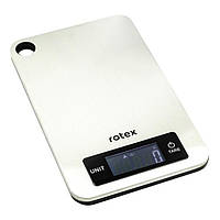 Весы кухонные электронные платформа Rotex RSK21-P нержавеющая сталь LCD дисплей