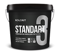 Интерьерная краска для стен и потолка Kolorit Standart 3 9 л