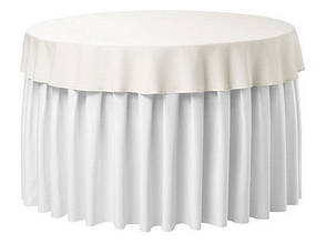 Спідниця-Чохол Фуршетна довжиною 5,80м для столу діаметром 1,80м Біла висота 72..76 см, фото 3
