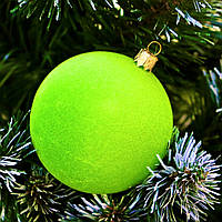 🔥 Вау! Святковий Шар Bonita 8 см оксамитовий, Салатовий