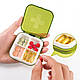 Кишенькова таблетница Pocket Pill Case Mini Помаранчевий для розподілу ліків і вітамінів 4 відсіку  (ZVR), фото 2