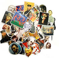 Набор виниловых наклеек стикеров Стикерпак Скульптуры Ван Гог №2 стикербомбинг на авто ноутбук стену 50 шт