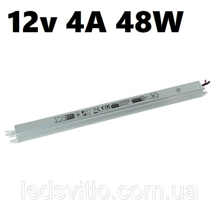 Блок живлення SLIM DC 12V 48W 4А Слім драйвер для LED стрічки, фото 1