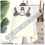 Куточок рушник плед халат для дітей мікрофібра супер якість Міккі Маус Mikki Mays Білий, фото 2