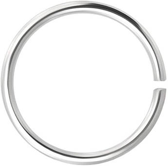 Сережка для пірсингу носа металеве колечко срібляста 9 мм
