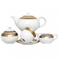 Чайный сервиз Thun Opal (шир. кант платина,золот) на 6 персон 17 предметов 270мл фарфор (8400700)
