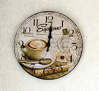 Настенные часы Прованс Кофе МДФ d34см Гранд Презент 4258800-2 эспрессо