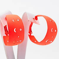 Сережки Жовтогарячий Метал 3 см