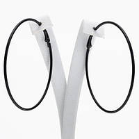 Сережки Чорний Метал 65 мм