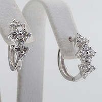 Сережки Родій Xuping Три Квітка