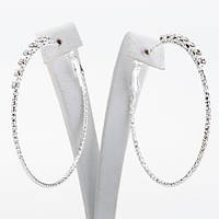 Сережки Кільця Стрази 6 см