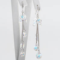 Сережки Безбарвний Фіаніт