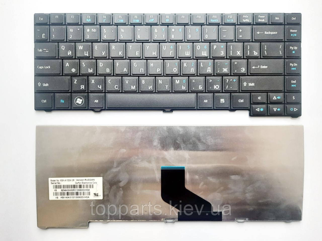 Клавіатура для ноутбуків Acer TravelMate 4750 Series чорна UA/RU/US