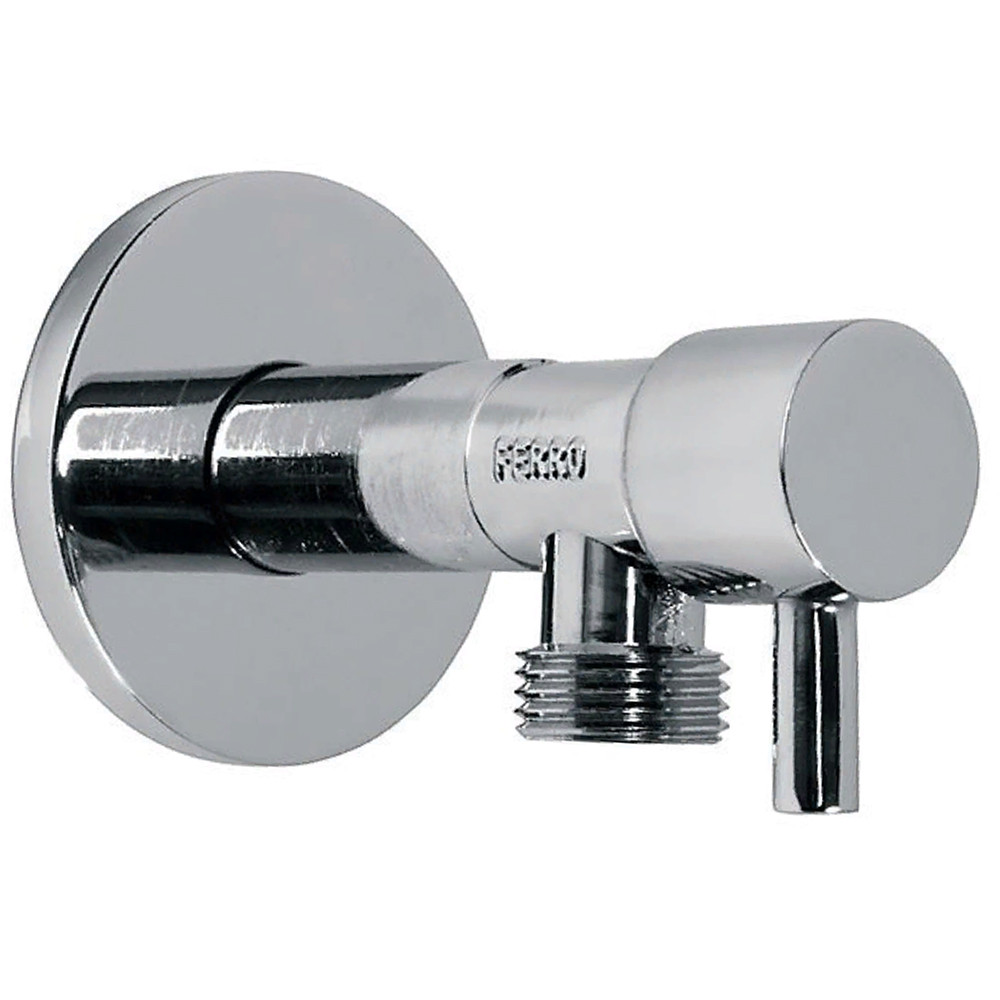 Кран кульовий кутовий 1/2"х3/4" з керамічною головкою FERRO