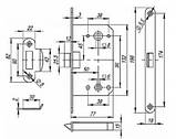 Міжкімнатний механізм WC USK 410B PVC 96*50 Стара бронза, фото 3