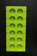 Форма для виготовлення льодяників із карамелі Кружочки на 12 комірок 3,5 см, глибина 1,0 см