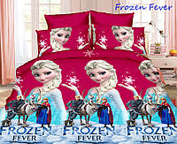 Постельное белье Холодное сердце детское 150x215 см Frozen Fever,комплект постельного белья Анна и Ельза