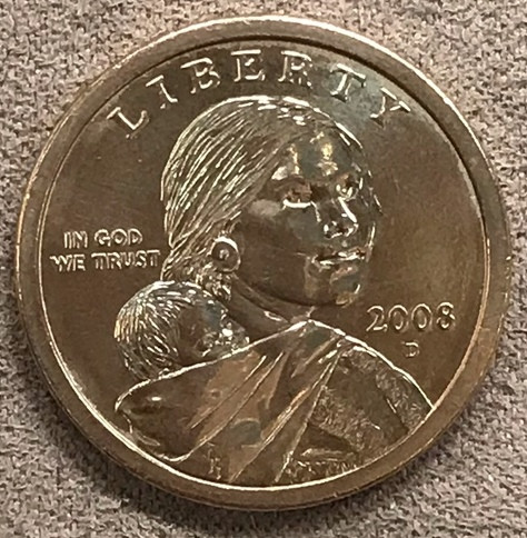 Монета США. 1 долар 2008 р. Сакагавея Ширяючий орел