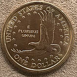 Монета США. 1 долар 2007 р. Сакагавея Ширяючий орел, фото 3