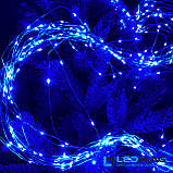Світлодіодна гірлянда Кінський хвіст 2,5 м синій 425LED (17 ниток по 25LED) з контролером, фото 4
